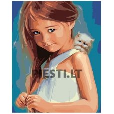 Pieškite pagal skaičius KTMK-girlwithcat